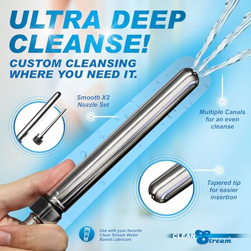 Cleanstream Shower Enema Set for Beginners, Men, Women,5 Piece Set, Grey. - color: Silver