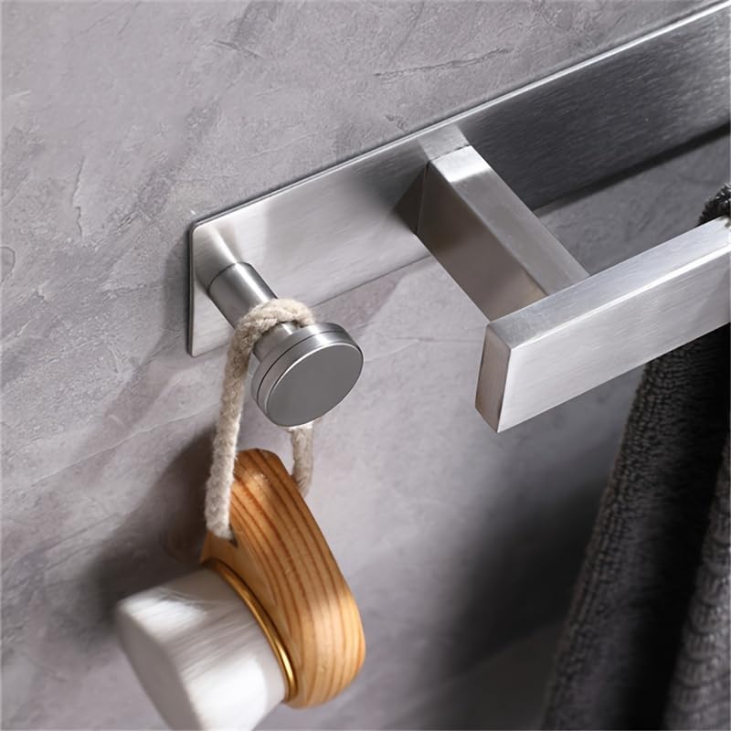 Stainless Steel Towel Rod Self Adhesive No Drill Towel Bar SUS304 Brushed Nickel Bathroom Towel Holder Expandable Towel Racks Gold - color: Gold