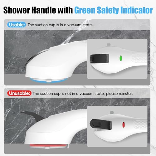 SPECILITE 17 Inch Suction Cup Grab Bar for Bathtub Shower 1 PCS | For Disabled and Elderly, for Bathroom Toilet Tiles Glass Seniors Handicap Safety Handrail - style: 1 pack