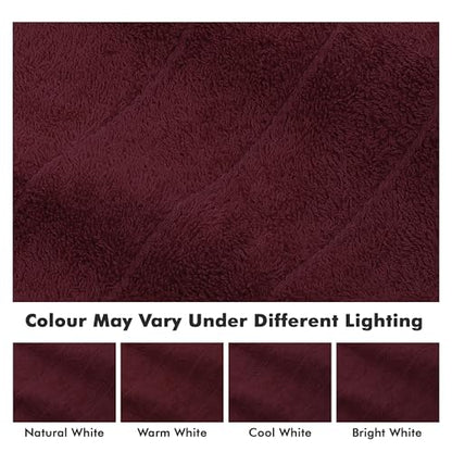 Bath Sheets – 550 GSM Extra Large Bathroom Sheet Set – Pack of 2 Jumbo Towels Burgundy (71x35in) – 100% Ring Spun Cotton Soft Quick Dry Large Bath Towels for Adults Hotel Spa Bathroom Use - color: Burgundy, size: Bath Sheets
