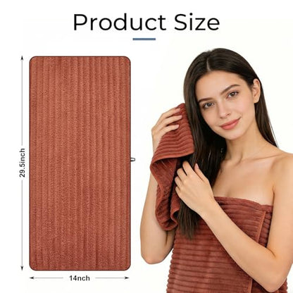 ZVH Hand Towels for Bathroom 6pcs 14X29.5inch,Quick Dry Microfiber,Super Soft,Hand Towels with Hanging Loops for Spa,Kitchen,Hotel (Brick red, Set of 6) - color: Brick Red