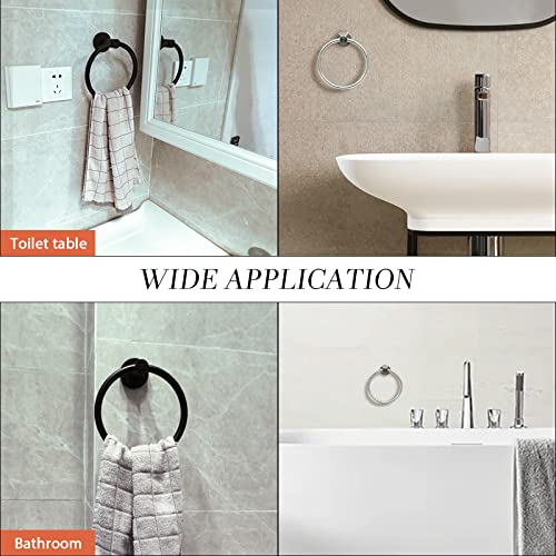Brushed Nickel Hand Towel Ring - Simple Round Towel Hanger for Bathroom Wall Mounted, Stainless Steel SUS 304 - color: Brushed Nickel Ring