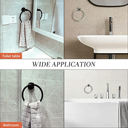 Brushed Nickel Hand Towel Ring - Simple Round Towel Hanger for Bathroom Wall Mounted, Stainless Steel SUS 304 - color: Brushed Nickel Ring