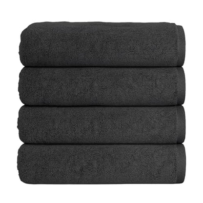Soleil Fine Goods Luxurious 800 GSM 100% Cotton Bath Towel Set (4-Pack, 27x54) - Heavyweight & Ultra Absorbent, Plush Softness for Bathroom | Hotel & Spa Quality Luxury Towels- Charcoal - color: Charcoal