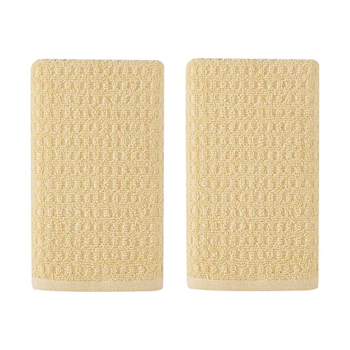 Tommy Bahama - Hand Towels, Soft & Absorbent Cotton Towels, Low Linting & Fade Resistant (Northern Pacific Yellow, 2 Piece) - color: Northern Pacific Sun Yellow, size: 2 Piece Hand Towels