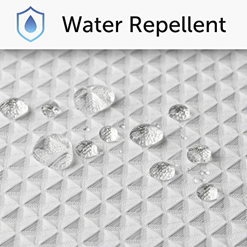 Creative Scents White Fabric Shower Curtain 72x72 - Waffle Weave Bathroom Curtain, Water Repellent Hotel Spa Quality, Heavy Duty 230 GSM Cotton Feel, Machine Washable Bath Curtains with Grommets - size: 72"W x 72"L (Pack of 1)