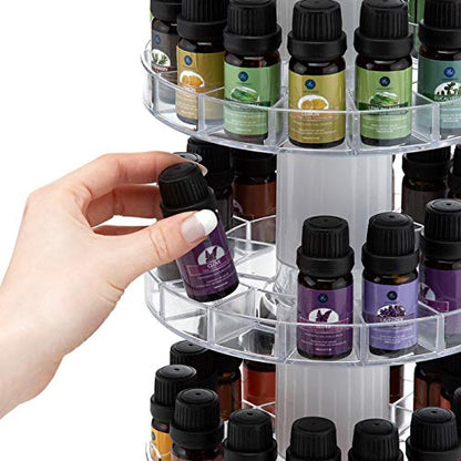 J JACKCUBE DESIGN Rotating Essential Oil Display Stand Spinning Rack for 45 Bottles(up to 72) Organizer 3 Tier Storage Holder -MK505B (3 Tier) - color: 3 Tier