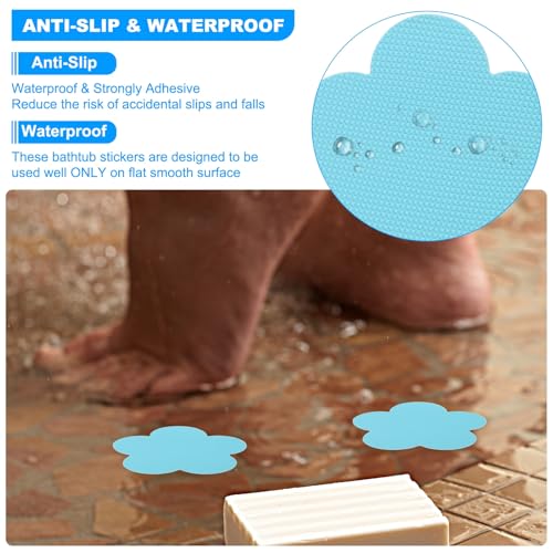 PATIKIL Bathtub Non Slip Stickers 3.4 x 3.4 Inch, 6 Pack Star Safety Shower Floor Anti Slip Stickers with Adhesive Decals Scraper for Bath Tub Shower Floor Stair, Green