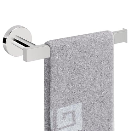 NearMoon Square Hand Towel Holder/Towel Ring, Premium SUS304 Stainless Steel Hand Towel Bar Rustproof Wall Mounted Towel Rack for Bathroom/Kitchen, Contemporary Style Bath Accessory (Chrome Finish) - color: Chrome Finish