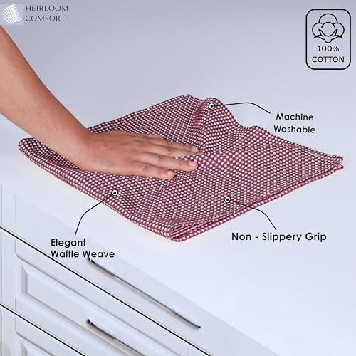 Dual Tone Waffle Weave Dish Cloth, 12 Pack, 100% Cotton, 12"x12", Super Absorbent, Fast Drying Reversible Dishcloth Set, Washcloth, Dish Rags, Soft for Cleaning, Durable, Burgundy - color: Burgundy Wine