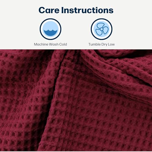 Stoneberry Home® 6-Piece Waffle Towel Set Cotton Burgundy - color: Burgundy