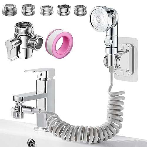Sink Faucet Shower Sprayer Attachment Shower Head with 5 Adapters - color: 5 Adapters
