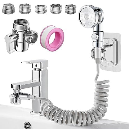 Sink Faucet Shower Sprayer Attachment Shower Head with 5 Adapters - color: 5 Adapters