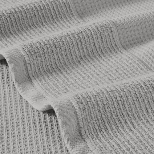 Modern Threads Waffle-Rib 6-Piece Towel Set – Premium Cotton Bath Towels, Ultra-Absorbent & Soft, Elegant Waffle Texture for Bathroom & Spa, Oyster - color: Oyster
