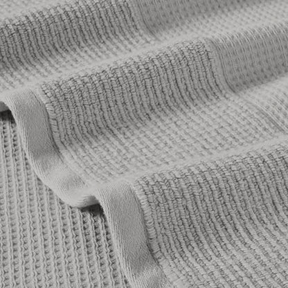 Modern Threads Waffle-Rib 6-Piece Towel Set – Premium Cotton Bath Towels, Ultra-Absorbent & Soft, Elegant Waffle Texture for Bathroom & Spa, Oyster - color: Oyster