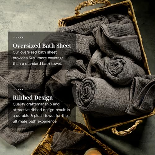 Luxury Performance 4-Piece Hand Towel Set | Patented Quick-Dry Tech | Ultra Soft | 16" W x 30" L | Cobblestone - color: Cobblestone, size: 4 Hand Towels