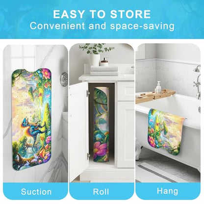 Upgrade Cartoon Baby Bath Mat Non Slip - 40"x16" Extra Long Bathtub Mat for Baby Eco Friendly Durable Bath Mat for Tub Non Slip Kids Tub Mat with Suction Cups, Machine Washable and No Fading, Dinosaur - color: G-dinosaur-3