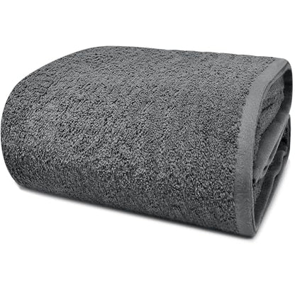DAN RIVER Pack of 1 Oversized Bath Sheet, 40 x 80 Inches, Grey | 100% Cotton Jumbo Bath Towel with Extra Large Coverage, Lightweight Feel, Super Soft & Quick Dry - color: Grey, size: 40x80" Oversized Bath Sheet