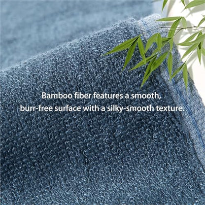 Extra Large Bath Towel Premium Bamboo Fiber, Ultra Absorbent & Quick-Dry, Bath Sheet for Hotel, Home Use(Blue) - color: Blue