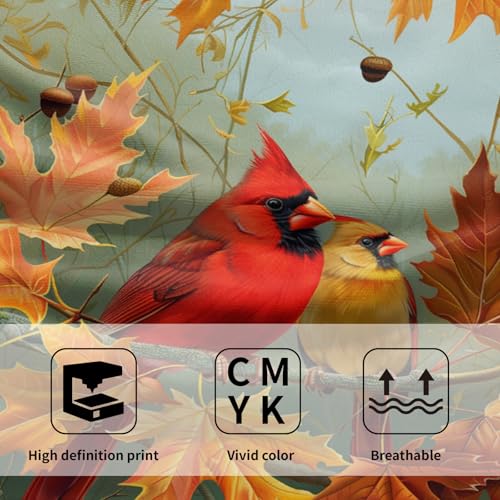 Giwawa Fall Birds Hand Towel Set of 2 Autumn Trees Maple Leaves Orange Towel Rustic Thanksgiving Face Towel Ultra Soft Fast Drying Seasonal Dish Wash Cloth for Hotel Bathroom Gym Home - color: Fall Birds