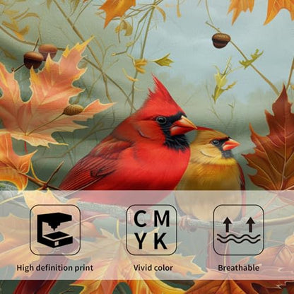 Giwawa Fall Birds Hand Towel Set of 2 Autumn Trees Maple Leaves Orange Towel Rustic Thanksgiving Face Towel Ultra Soft Fast Drying Seasonal Dish Wash Cloth for Hotel Bathroom Gym Home - color: Fall Birds