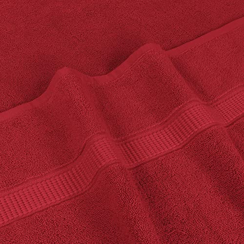Utopia Towels Luxurious Jumbo Bath Sheet 2 Piece, 600 GSM, 35 by 70 Inches, 100% Ring Spun Cotton, Highly Absorbent and Quick Dry Extra Large Bath Towel, Super Soft Towel, Red - color: Red, size: 2 Piece Bath Sheet