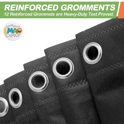 2 Pack | Black Plastic Shower Curtain Or Liner, 72x72 Inch Lightweight Plastic Bathroom Shower Showroom Inner Curtain with Rustproof Metal Grommet Holes and Weighted Magnets - color: Black