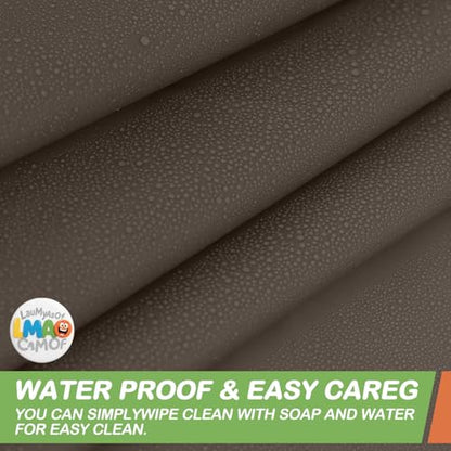 2 Pack | Taupe Plastic Shower Curtain Or Liner, 72x72 Inch Lightweight Plastic Bathroom Shower Showroom Inner Curtain with Rustproof Metal Grommet Holes and Weighted Magnets - color: Taupe