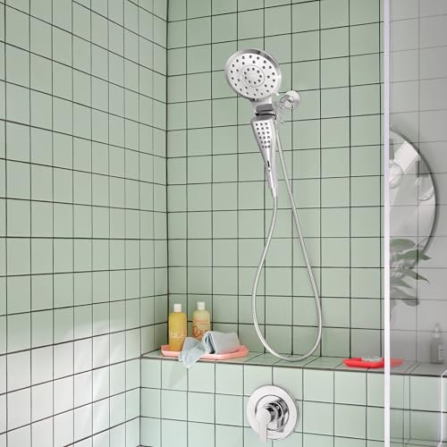 Moen Verso Chrome Round Rain Shower Head and Detachable Handshower Combination with Magnetix Docking System and 60-inch Metal Hose, 220C2 - color: Chrome