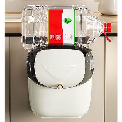 Trash Can Kitchen Waste Bin Countertop Under Sink Hanging Trash Can with Lid for Bathroom Bedroom Home Office Wall Mounted Bucket