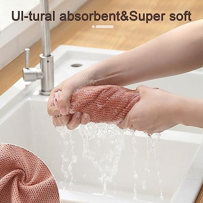 K&janet6am Dish Cloths for Washing Dishes, 12 Pack Kitchen Dish Cloths, Super Absorbent Microfiber Cleaning Cloth, Premium Waffle Dish Towels for Kitchen, 12x12 Inches - color: 12pack