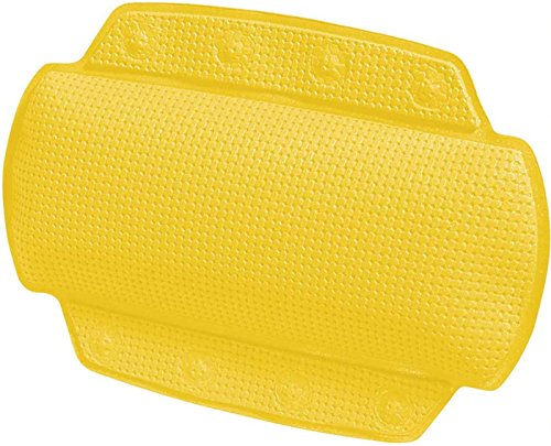 Spirella - Alaska Bath Cushion with 8 Suction Cups Antibacterial - Non-Slip Washable - Yellow - 23 x 32 cm - color: Yellow, size: 23 x 32 cm
