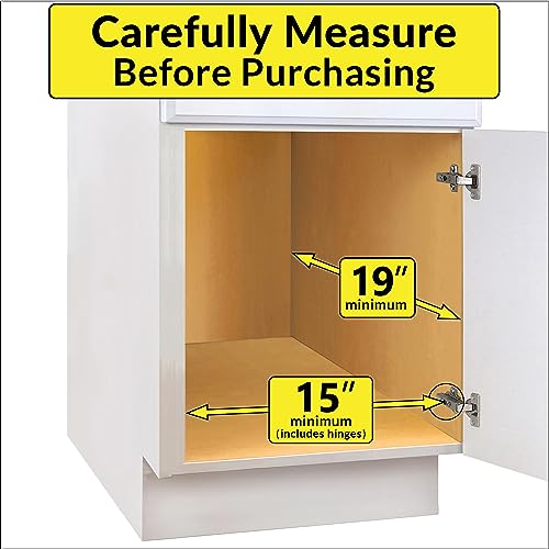 LYNK PROFESSIONAL® Pull Out Cabinet Organizer, Kitchen Slide Out Drawer | 14W x 18D chrome rollout shelf creates easy-access storage for cookware, pantry items and kitchen essentials inside cabinets - size: 14" W x 18" D
