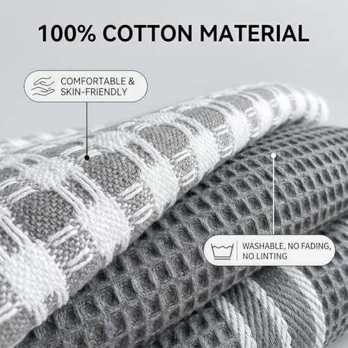 Towels 3 Pack Premium Wash Cloths Set, 25 by 17 Inches,100% Cotton Ring Spun,Highly Absorbent and Soft Feel Washcloths for Bathroom,Spa,Gym and Face,Grey