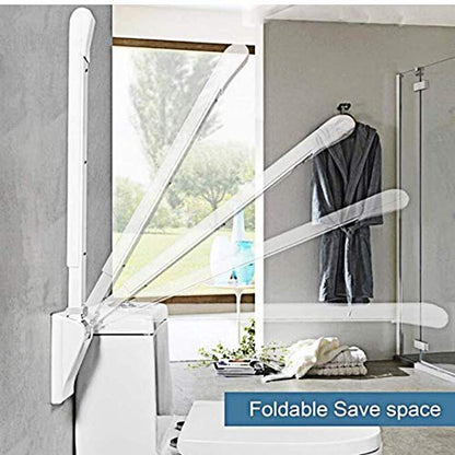 Flip Up Grab Bars for Bathroom, Handicap Rails ?Foldable Toilet Grab Bar Handles Support Bars Safety Handrails for Elderly Disabled Pregnant Shower AssistWithout Calling Bell（With calling bell） - size: With calling bell