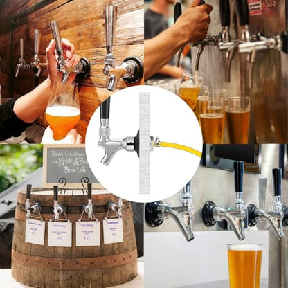 MRbrew 1-1/2" Beer Faucet Shank, Stainless Steel Beer Tap Shank 1/4'' Barb | Fits Refrigerator/Freezer Walls Cabinet Kegerator Beer Towers Jockey Box Panels Homebrew & Bar Draft Beer Dispenser - size: 1-1/2" Shank