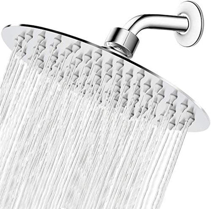 NearMoon Rain Shower Head, Ultra-Thin Design-Pressure Boosting, Awesome Some Experience, High Flow Stainless Steel Rainfall Head (8 Inch,Chrome Finish) - color: Chrome Finish, size: 8 Inch