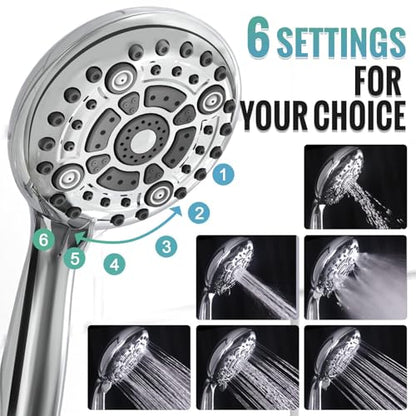 SR SUN RISE Shower Faucet - 16 Inch Multifunctional High Pressure Shower Head System with Handheld Shower Head Fixtures - Valve Included - Polished Chrome - color: Polished Chrome, size: 16 Inch