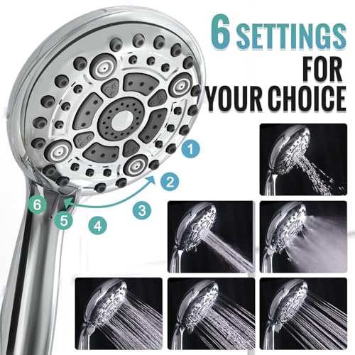 SR SUN RISE Shower Faucet - 12 Inch Multifunctional High Pressure Shower Head System with Handheld Shower Head Fixtures - Valve Included - Polished Chrome - color: Polished Chrome, size: 12 Inch