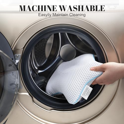 Non Slip Bath Pillow, Luxury Spa Bathtub Head & Neck Rest Support, Permeable Quick Drying Air Mesh Tub Pillow with 4 Large Suction Cups, Fits Any Tubs, Soft and Relaxing (White) - color: White