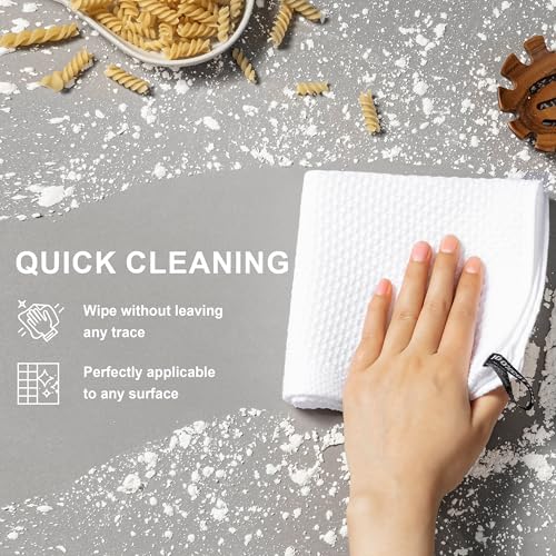joybest Cotton Kitchen Dish Cloths, 8-Pack Waffle Weave Ultra Soft Absorbent Dish Towels Washcloths Quick Drying Dish Rags, 12x12 Inches, White - color: White, size: 12 in x 12 in