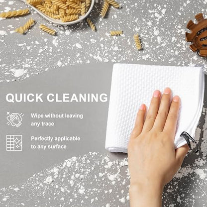 joybest Cotton Kitchen Dish Cloths, 8-Pack Waffle Weave Ultra Soft Absorbent Dish Towels Washcloths Quick Drying Dish Rags, 12x12 Inches, White - color: White, size: 12 in x 12 in