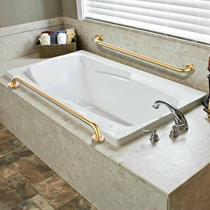 36 Inch Anti Slip Shower Grab Gold, Munzong Bathroom Grab Bar, Knurled Bathroom Balance Bar,Safety Hand Rail Support Handicap Elderly Injury Senior Assist Bath Handle | Knurled Bathroom Balance Bar Safety Senior Hand Rail Support Handicap Elderly Injury A