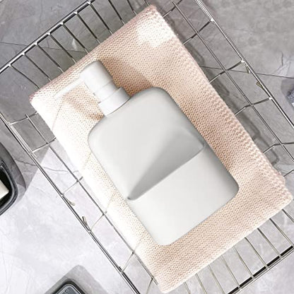Dish Soap Dispenser - Kitchen Soap Dispenser with Sponge Holder Matte Ceramic Soap Daddy Dispenser 20oz for Kitchen (Matte White) - color: Matte White