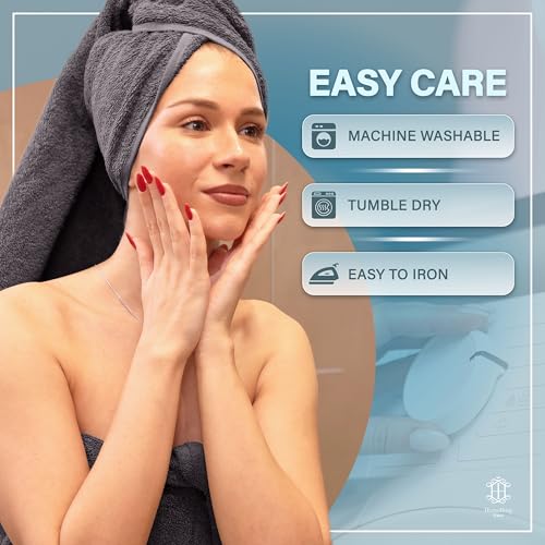 Luxe 2-Piece Bath Towel Set – Large Soft Cotton Towels, Absorbent, Durable & Skin-Friendly, Machine Washable, 27 x 54 in (Dark Grey) - color: Dark Grey