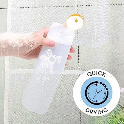 Quick Dry Fabric Bath Mesh Pockets Shower Organizer with 6-Pocket - color: B