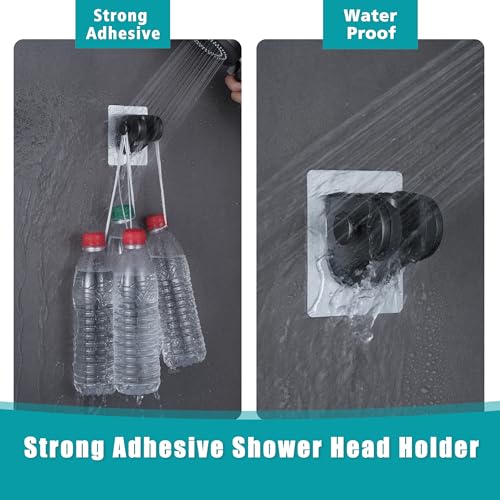 Handheld Filter RV Shower Head with Stainless Steel Shower Hose | ON OFF Switch,5 Mode High Pressure Spray,for RV,Camper,Bathroom,with No Drilling Wall Mount Adhesive Shower Holder