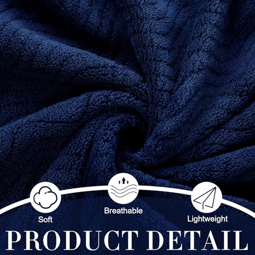 SmoothNovelty 2 Pcs Oversized Bath Towels 40 x 80 Inch, Extra Large Bath Sheets Microfiber Lightweight & Quick Dry, Jumbo Shower Towels for Adults Beach, Gym, Pool, Spa, Travel (Dark Blue) - color: Dark Blue