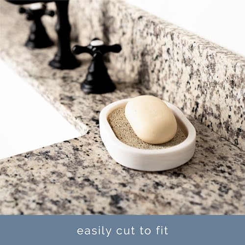 S&T INC. Bar Soap Holder, 4 Pack, 2.9" x 4.4", Cream | For Soap Dishes in Kitchen and Bathroom, Cut-To-Fit, Keep Bar Soap High to Dry, Easily Rinses Clean - color: Cream, size: 4 Pack