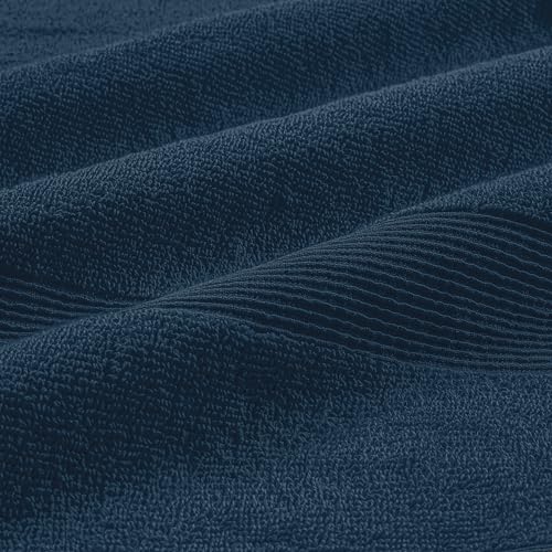 8 Piece Towel Set 100% Ring Spun Cotton, 2 Bath Towels 27x54, 2 Hand Towels 16x28 and 4 Washcloths 13x13 - Ultra Soft Highly Absorbent Machine Washable Hotel Spa Quality - Mineral Blue - color: Mineral Blue, size: 8 Piece Towel Set
